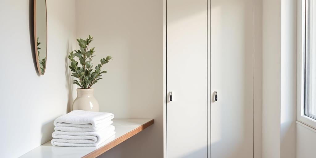 깔끔하고 고요한 탈의실